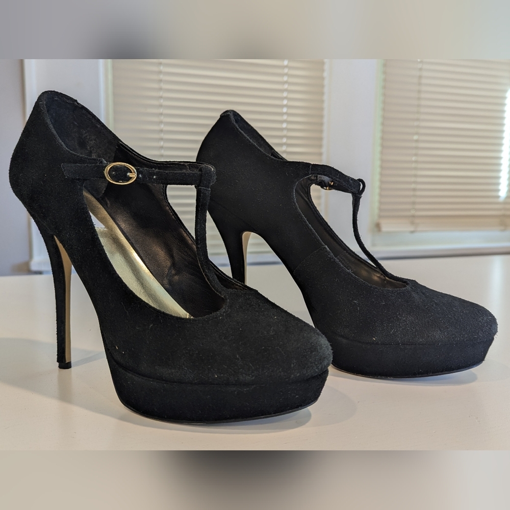 Black Steve Madden T-Strap Heels